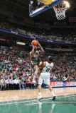 Milwaukee Bucks v Utah Jazz: Chris Douglas-Roberts and Deron Williams Photographic Print by Melissa Majchrzak