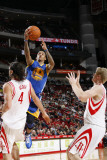 Golden State Warriors v Houston Rockets: Monta Ellis and Luis Scola Photographic Print by Bill Baptist