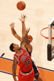 Chicago Bulls v Phoenix Suns: James Johnson and Jared Dudley Photographic Print by Barry Gossage