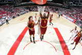 Cleveland Cavaliers v Houston Rockets: Antawn Jamison anderson Varejao and Luis Scola Photographic Print by Bill Baptist