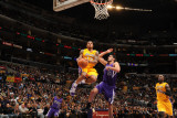 Sacramento Kings v Los Angeles Lakers: Shannon Brown and Omri Casspi Photographic Print by Noah Graham