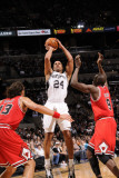 Chicago Bulls v San Antonio Spurs: Richard Jefferson, Joakim Noah and Luol Deng Photographic Print by D. Clarke Evans