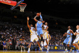 Denver Nuggets v Golden State Warriors: Carmelo Anthony and Reggie Williams Photographic Print by Rocky Widner