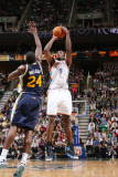 Oklahoma City Thunder v Utah Jazz: Serge Ibaka and Paul Millsap Photographic Print by Melissa Majchrzak