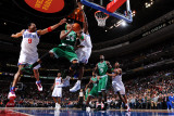 Boston Celtics v Philadelphia 76ers: Paul Pierce and Andre Iguodala Photographic Print by Jesse D. Garrabrant