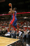 Detroit Pistons v Miami Heat: Jason Maxiell Photographic Print by Issac Baldizon
