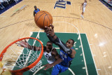 Orlando Magic v Utah Jazz: Dwight Howard and Paul Millsap Photographic Print by Melissa Majchrzak