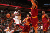 Cleveland Cavaliers v Miami Heat: LeBron James and Anderson Varejao Photographic Print by Victor Baldizon