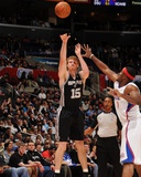San Antonio Spurs v Los Angeles Clippers: Matt Bonner and Craig Smith Fotografisk trykk av Noah Graham San Antonio Spurs v Los Angeles Clippers: Matt Bonner and Craig Smith Fotografisk trykk av Noah Graham
