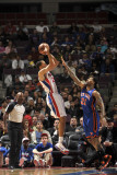 New York Knicks v Detroit Pistons: Tayshaun Prince and Wilson Chandler Photographic Print by Allen Einstein