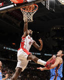 Oklahoma City Thunder v Toronto Raptors: AmirJohnson and NenadKristic Photographic Print by Ron Turenne