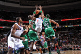 Boston Celtics v Philadelphia 76ers: Andre Iguodala, Paul Pierce and Kevin Garnett Photographic Print by Jesse D. Garrabrant