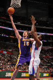 Los Angeles Lakers v Los Angeles Clippers: Pau Gasol and Al-Farouq Aminu Photographic Print by Noah Graham
