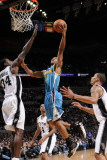 New Orleans Hornets v San Antonio Spurs: Willie Green and Antonio McDyess Photographic Print by D. Clarke Evans