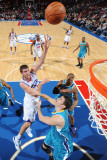 New Orleans Hornets v Philadelphia 76ers: Spencer Hawes and Jason Smith Photographic Print by David Dow