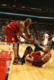 Cleveland Cavaliers v Miami Heat: Antawn Jamison and Mo Williams Photographic Print by Issac Baldizon