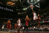 Miami Heat v Cleveland Cavaliers: Anderson Varejao, Jamario Moon and Dwyane Wade Photographic Print by David Liam Kyle