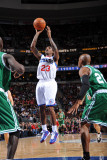 Boston Celtics v Philadelphia 76ers: Louis Williams, Kevin Garnett and Ray Allen Photographic Print by Jesse D. Garrabrant