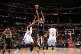 San Antonio Spurs v Los Angeles Clippers: George Hill, DeAndre Jordan and Baron Davis Photographic Print by Noah Graham