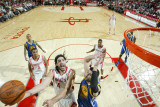 Golden State Warriors v Houston Rockets: Luis Scola and Vladimir Radmanovic Photographic Print by Bill Baptist