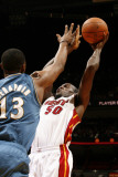 Washington Wizards v Miami Heat: Joel Anthony Photographic Print by Issac Baldizon