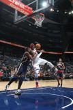 Indiana Pacers v Atlanta Hawks: Josh Smith and James Posey Photographic Print by Scott Cunningham