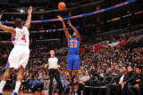 New York Knicks v Los Angeles Clippers: Toney Douglass and Randy Foye Photographic Print by Noah Graham