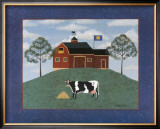 Cow at the Barn Poster by Colleen Sgroi
