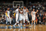 Miami Heat v Memphis Grizzlies: Rudy Gay, Zach Randolph, O.J. Mayo and Mike Conley Photographic Print by Joe Murphy