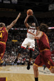 Miami Heat v Cleveland Cavaliers: Dwyane Wade, Antawn Jamison and Anderson Varejao Photographic Print by David Liam Kyle