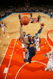 Denver Nuggets v New York Knicks: Carmelo Anthony and Ronny Turiaf Photographic Print by Nathaniel S. Butler