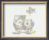 Bathroom Cats IV Posters by A. Langston