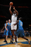 Orlando Magic v Washington Wizards: Kevin Seraphin and Brandon Bass Photographic Print by Ned Dishman
