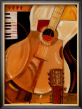 Abstract Guitar Prints by Paul Brent