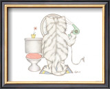 Bathroom Cats II Print by A. Langston