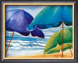 Seaside Umbrellas Posters by Kathleen Denis