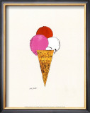 Ice Cream Dessert, c.1959 (Red, Pink and White) Arte por Andy Warhol Ice Cream Dessert, c.1959 (Red, Pink and White) Arte por Andy Warhol