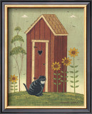 Outhouse with Cat Prints by Warren Kimble