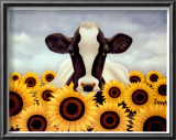 Surrounded by Sunflowers Prints by Lowell Herrero