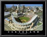 Cleveland - First Indians Game at Jacobs Field Prints by Mike Smith