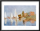 Boats at Argenteuil Posters by Claude Monet