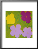 Flowers, c.1970 (Yellow, Lilac, Purple) Print by Andy Warhol