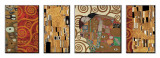 Deco Collage Mounted Print by Gustav Klimt