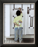 Boy Knocking on Door Prints by Nora Hernandez