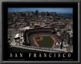 San Francisco - Skyline with Pac Bell Park Posters by Mike Smith