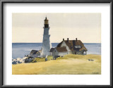 Lighthouse and Buildings, Portland Head, Cape Elizabeth, Maine, c.1927 Prints by Edward Hopper