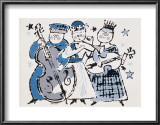 Christmas Card, Three Sprites Playing, c.1955-1960 Póster por Andy Warhol