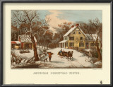American Homestead Winter Art by Currier & Ives 