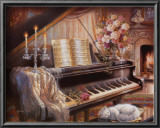 Sonata by Firelight Print by Judy Gibson
