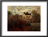 Artist's Garden in Argenteuil Posters by Claude Monet